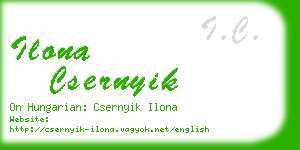 ilona csernyik business card